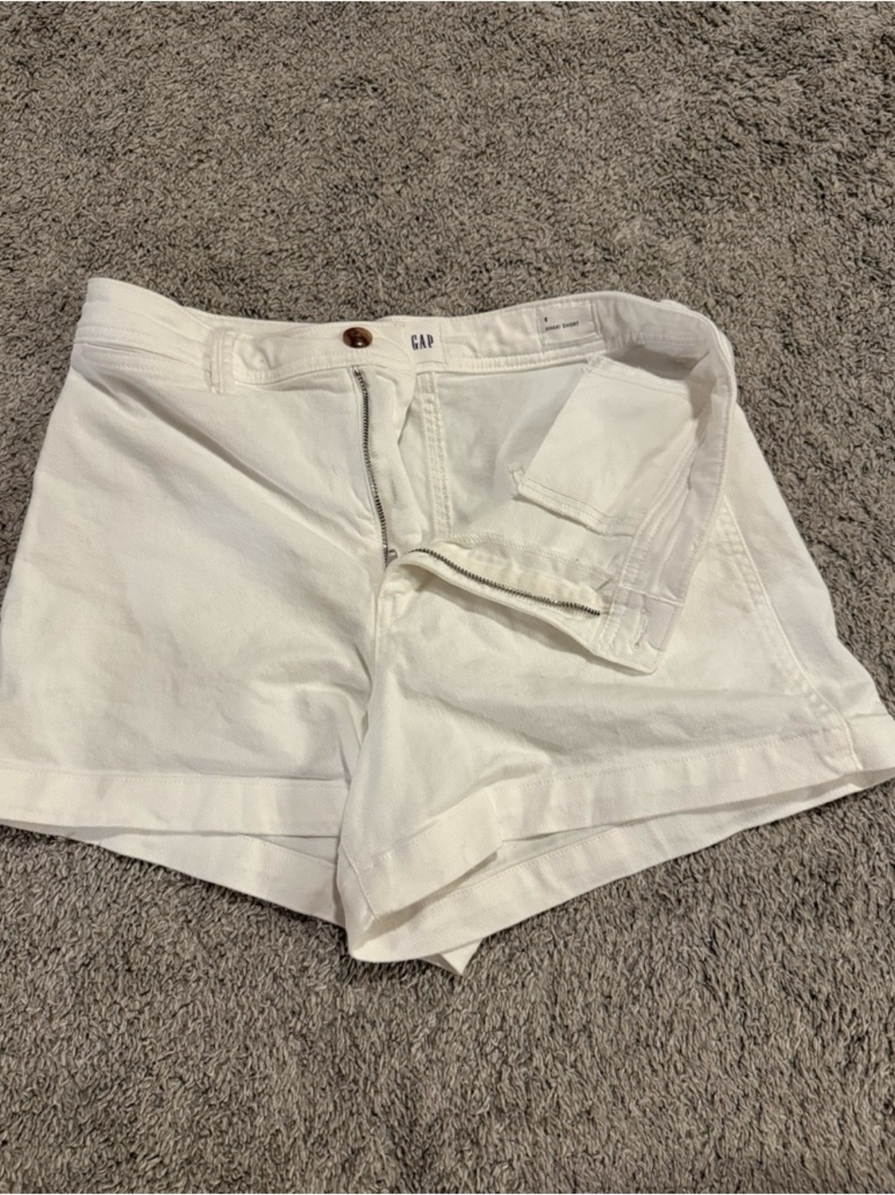 GAP High-Waist White Cotton Shorts